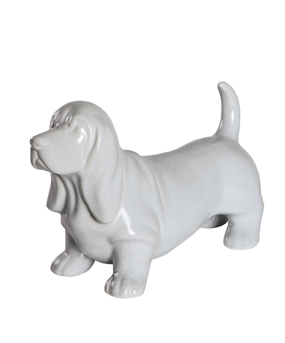 NAYOTHECORGI – Großhandel Dekofigur – Stehende Basset Hound Keramikstatue1