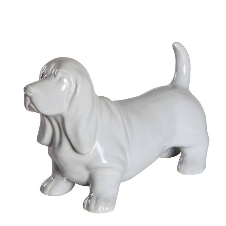 NAYOTHECORGI – Großhandel Dekofigur – Stehende Basset Hound Keramikstatue1