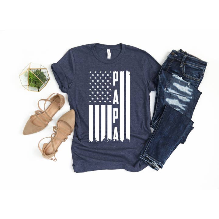 Papa T-Shirt, American Flag US Papa shirt, Day gift Ideas,Dad Shirt,Daddy Shirt,Father's Day Shirt,Best Dad shirt,Gift for Dad,new dad shirt for wholesale by PrimestoreUS