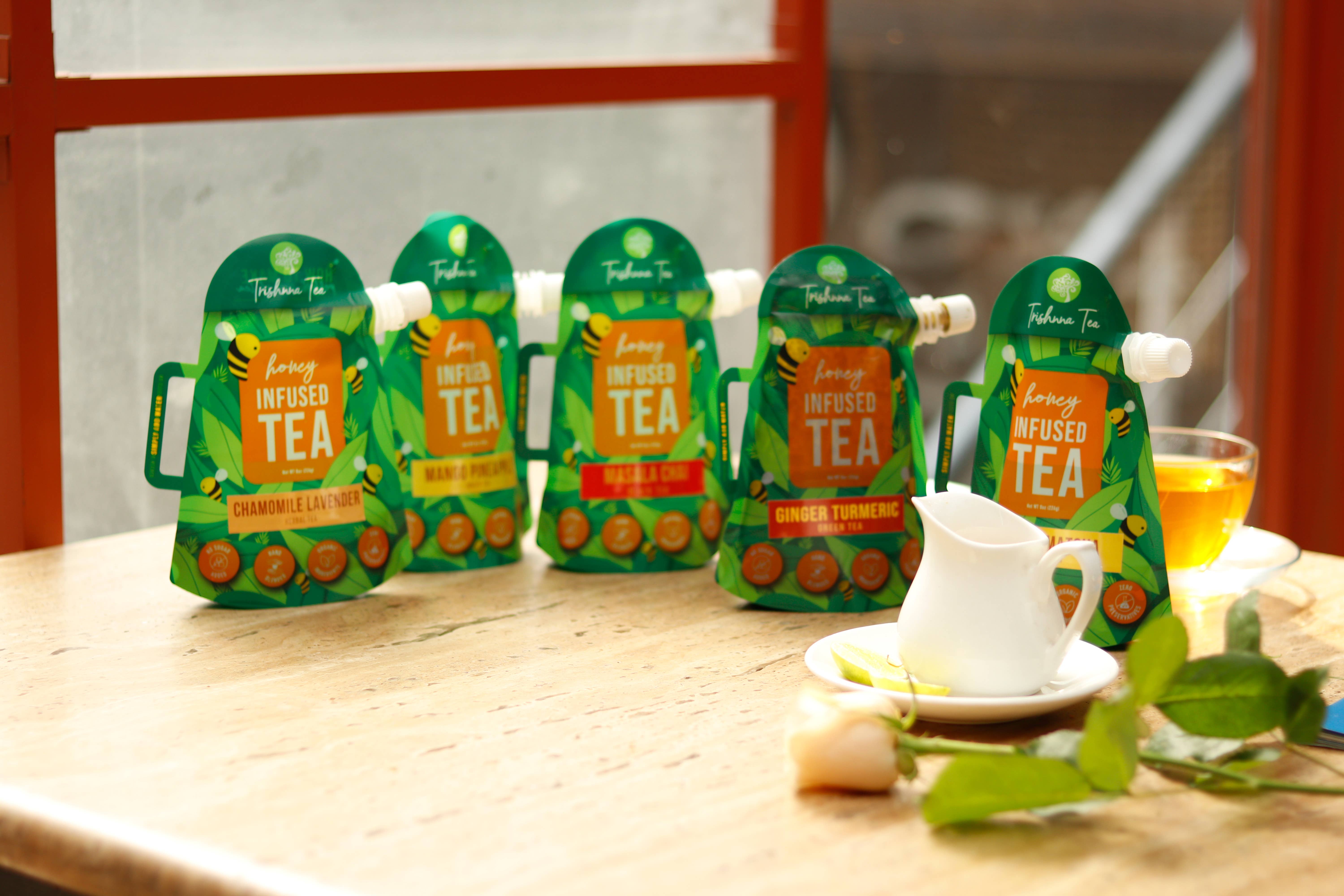 Trishnna Tea - Wholesale Theezakjes - 5-pack proefpakket honinggeïnfuseerde thee