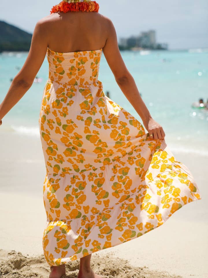 EHA Culture - Wholesale Dress - Women's - Maile Strapless Dress in ‘Ilima