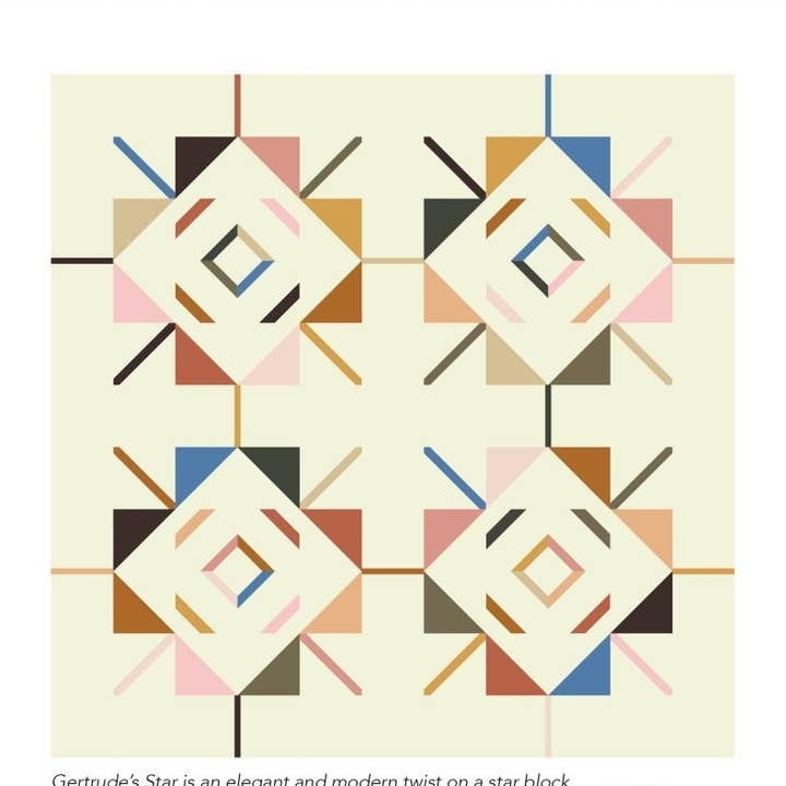 Meaford Pattern Press - Wholesale Craft Sewing Kit - Gertrude's Star Quilt Pattern - printed