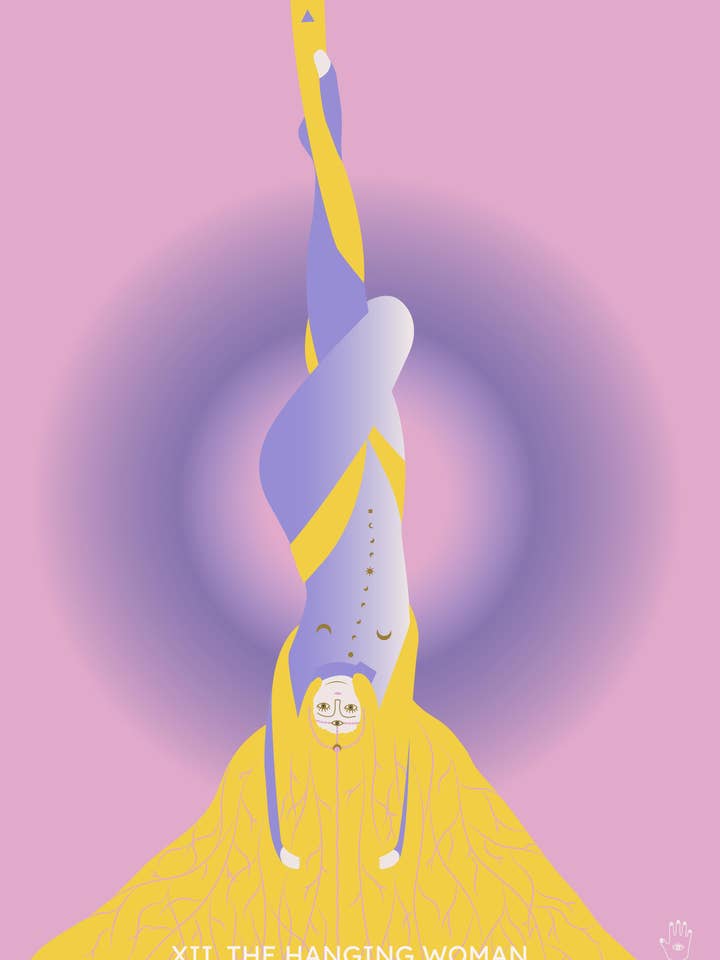 Kunstdruck Die hängende Frau, Wandkunst Druck, Poster, Illustration für den Großhandel von Eva Boch