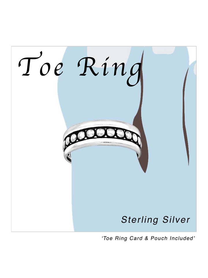 Sterling Silver Dots Adjustable Toe Ring - SS for wholesale by Zoey Simmons