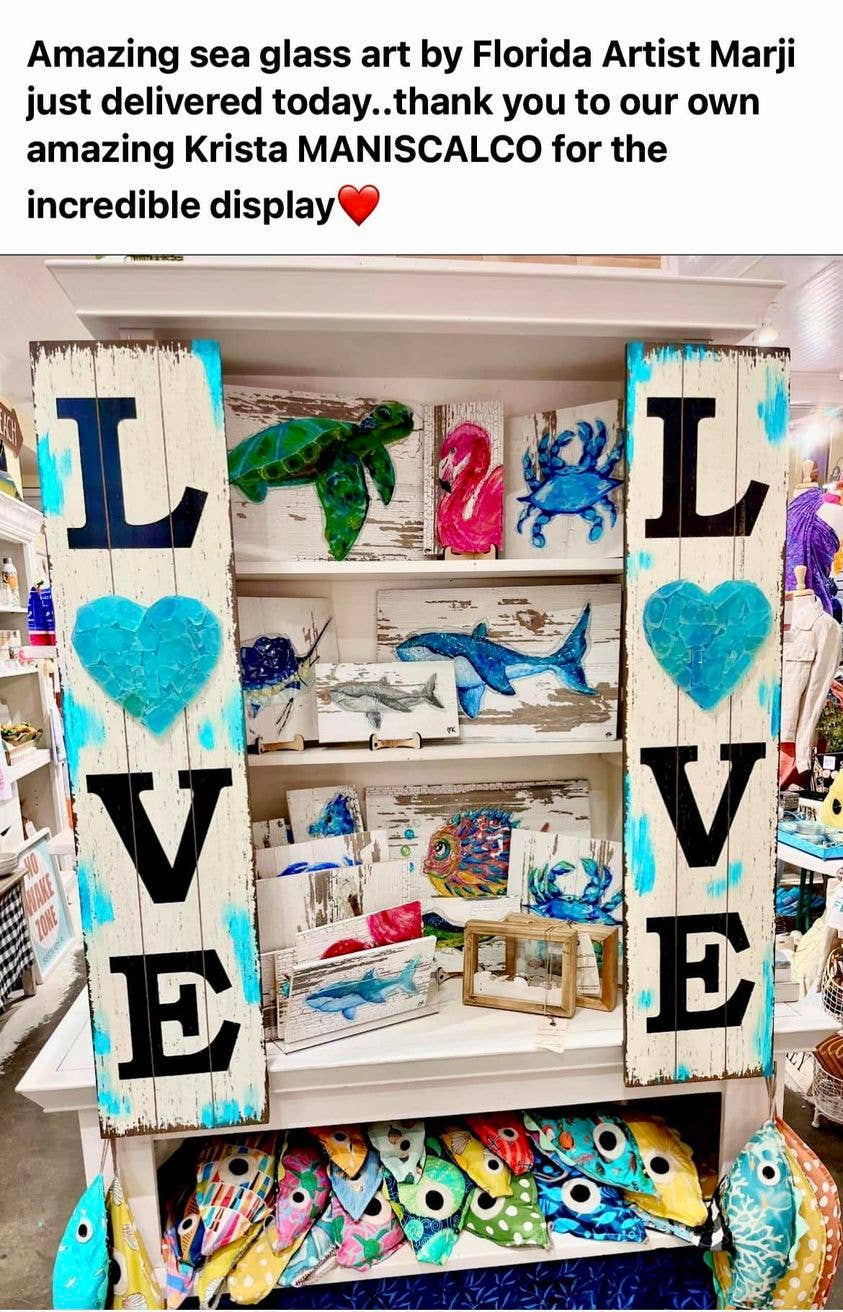 A SEAGLASS CREATION/SALTY SIGNS DESIGNS – wholesale Målning/Teckning – Målning av sjöglas-sköldpadda6