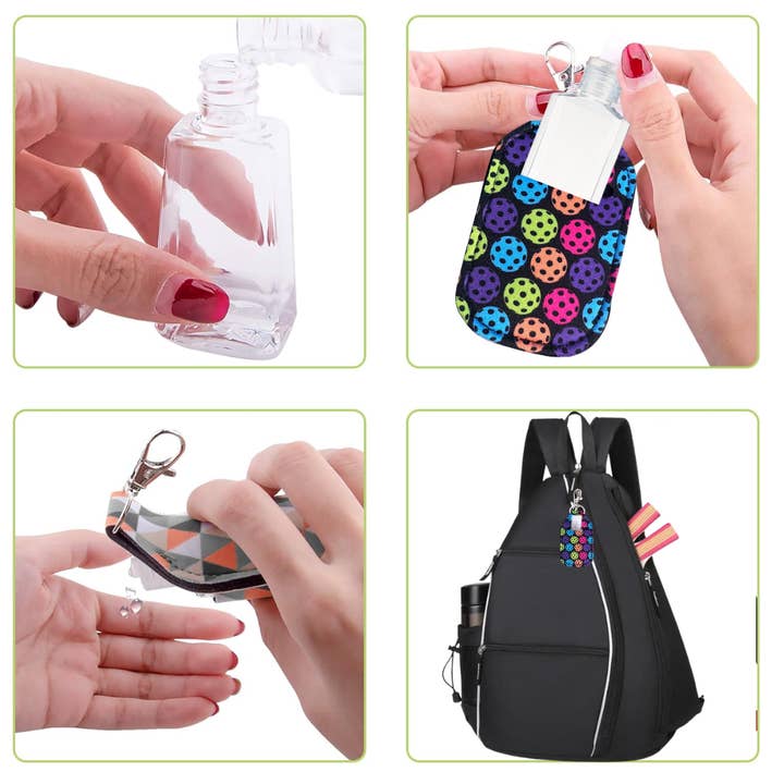 Born to Rally - Wholesale Keychain – Unisex - PickleballHand Sanitizer Keychain5