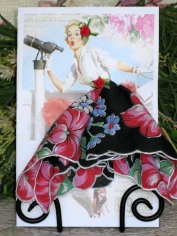 I Am Looking At You Pinup Girl Keepsake Hanky Card for wholesale by MOMENTS IN THYME