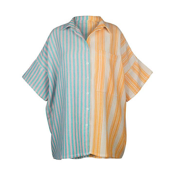 FERN - Oversized Striped Shirt Citrus for wholesale by AniStudio