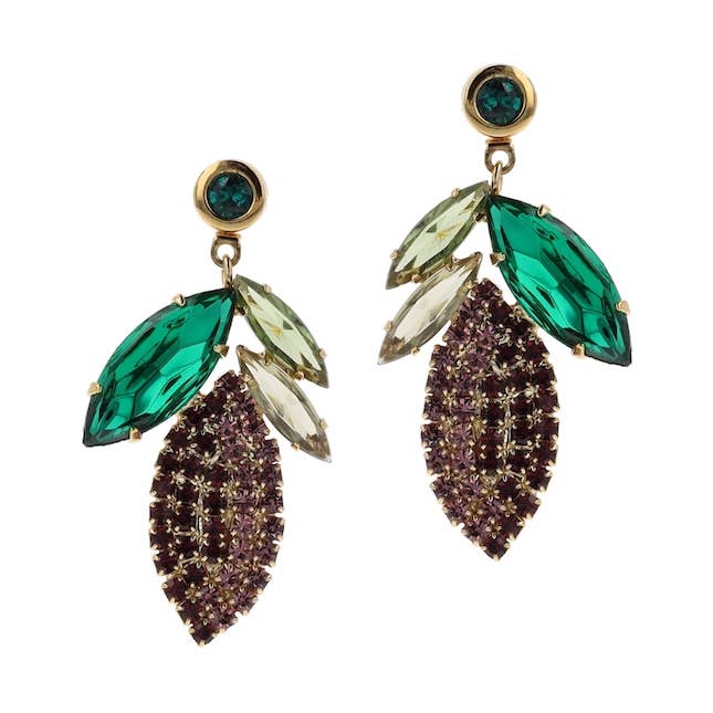 Purple Blossom Blomst Øreringe for engroshandel hos OTAZU