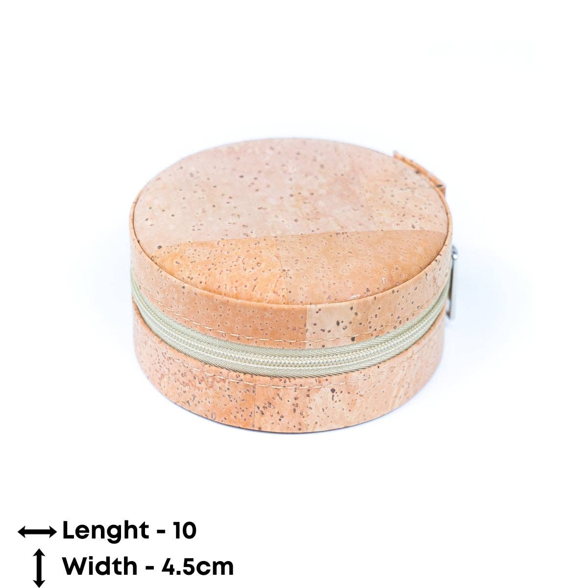 Meninas Bonitas Cork - Wholesale Jewelry Box/Organizer - Natural Cork Jewelry Storage Round Box L-10135