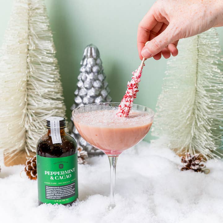 Yes Cocktail Co - Wholesale Cocktail Mix/Syrup - Holiday Seasonal: Peppermint & Cacao Cocktail Syrup4