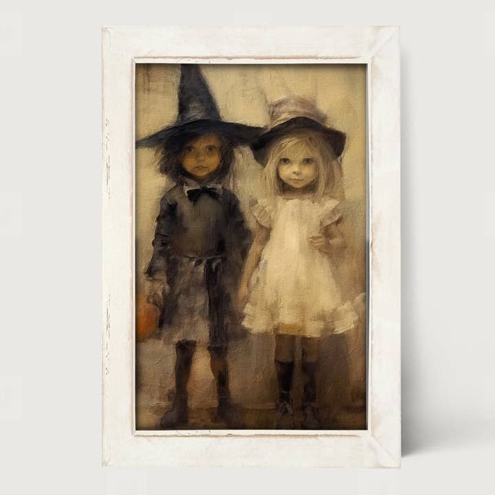 ginger blue - Wholesale Art Print - Halloween Children - Vertical Frame3