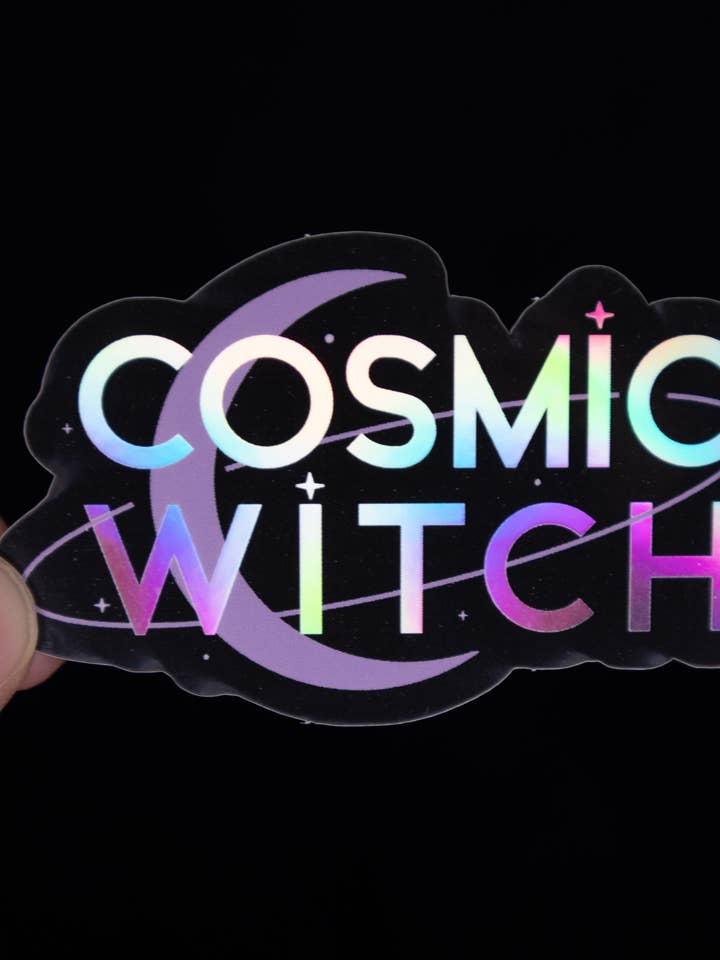 Adesivo in vinile olografico della streg per la vendita all'ingrosso da parte di Eclectic Witch Prints