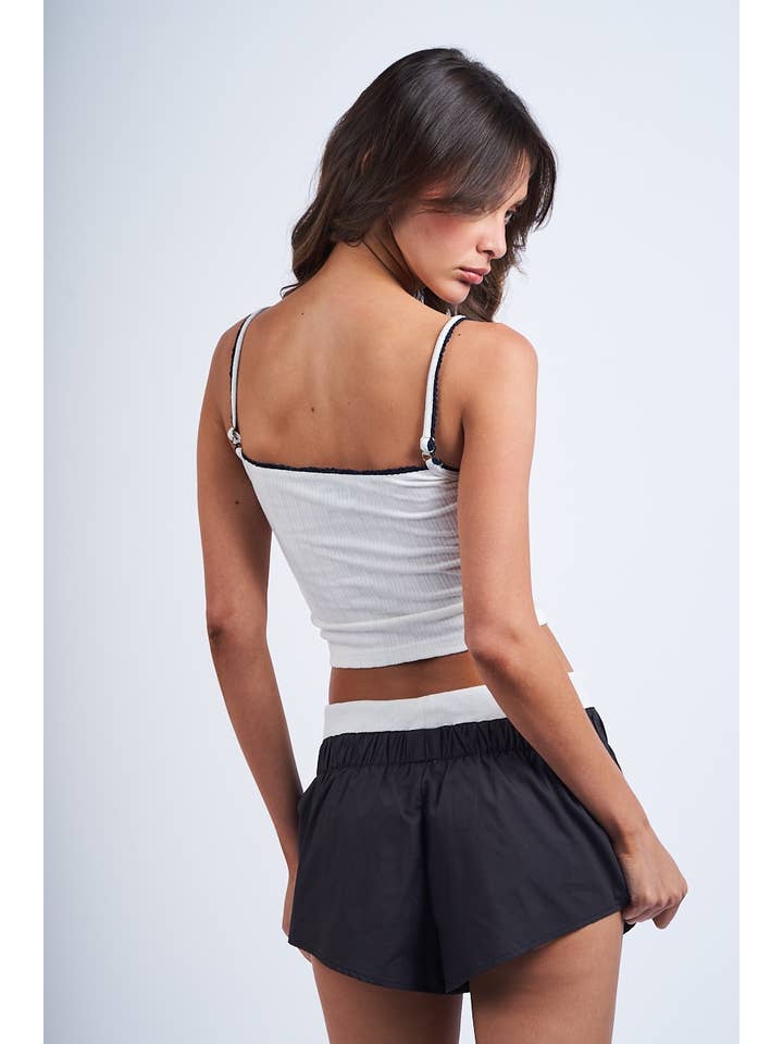 Sky to Moon - Vente Débardeur – femme - DÉBARDEUR COURT AJUSTÉ À RUBAN POINT SANS MANCHES38