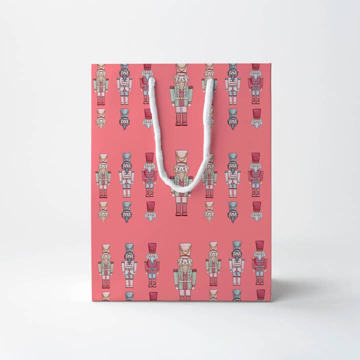 JOSIL Paperie & Gift - Wholesale Gift bag - Dark Pink Nutcracker Gift Bag