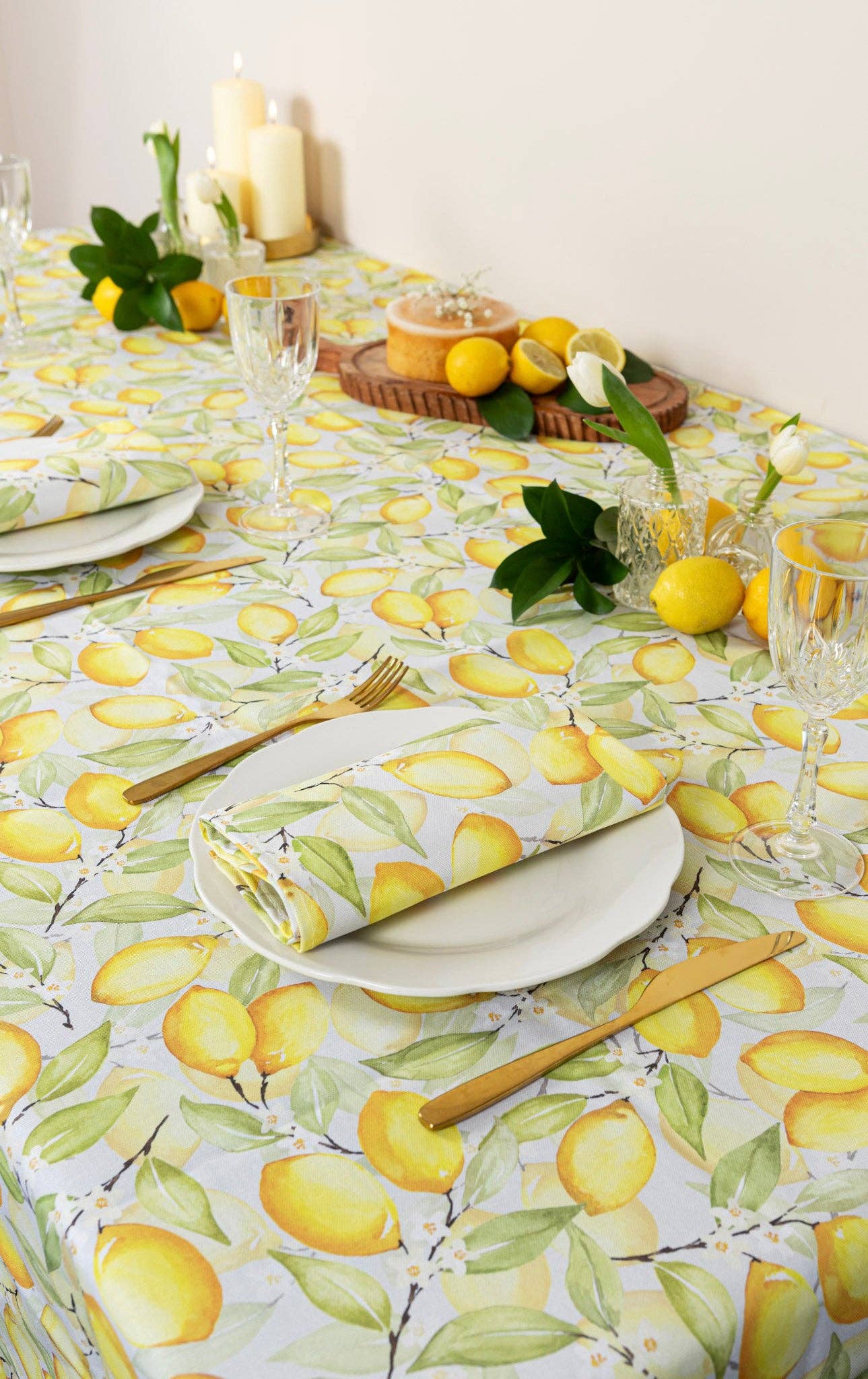 Pintail Candles | Avalon Home – wholesale Tablecloth – Summer Lemons Tablecloth4