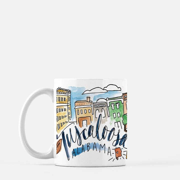 Tuscaloosa, Alabama Keramik-Aquarelltasse, 11 oz für den Großhandel von Signet Sealed