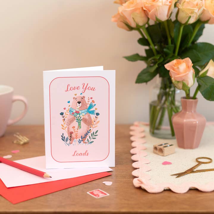 Love You Loads Romance Friendship Card for wholesale by Sjstationery