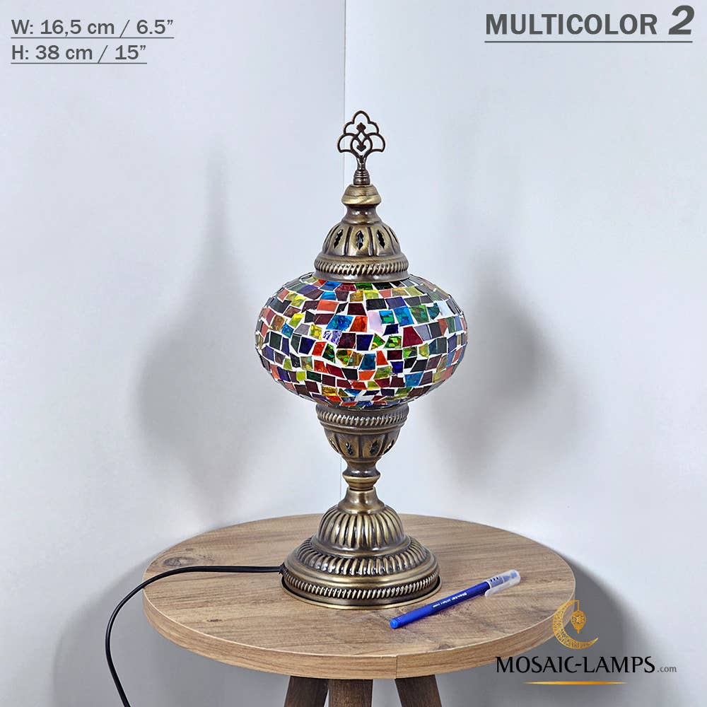 Mosaic Lamps - Vendita all'ingrosso Lampada da scrivania/d'accento - Lampada da tavolo grande a globo con mosaico turco, Marrakec, oltre 10 colori35
