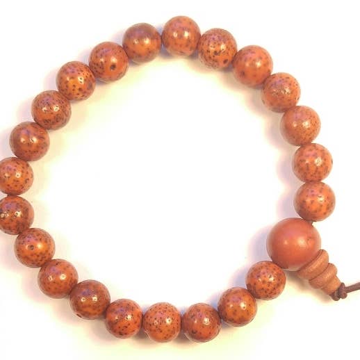 Namu Baru Inc. - Wholesale Beaded Bracelet - Red Lotus Seed Beaded Bracelet - Wrist Mala - 8mm2