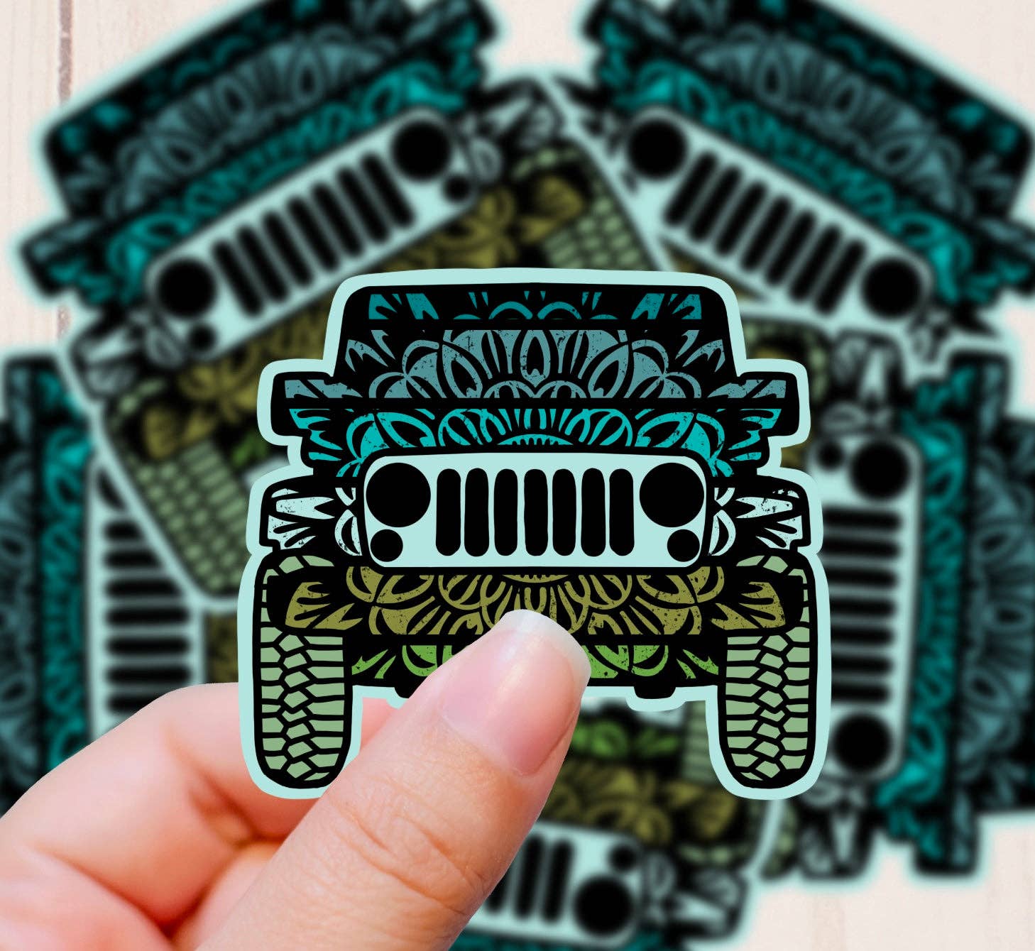 Graceful Darkness, LLC - Wholesale Sticker - Wrangler Mandala (Jeep Inspired), Vinyl Sticker4