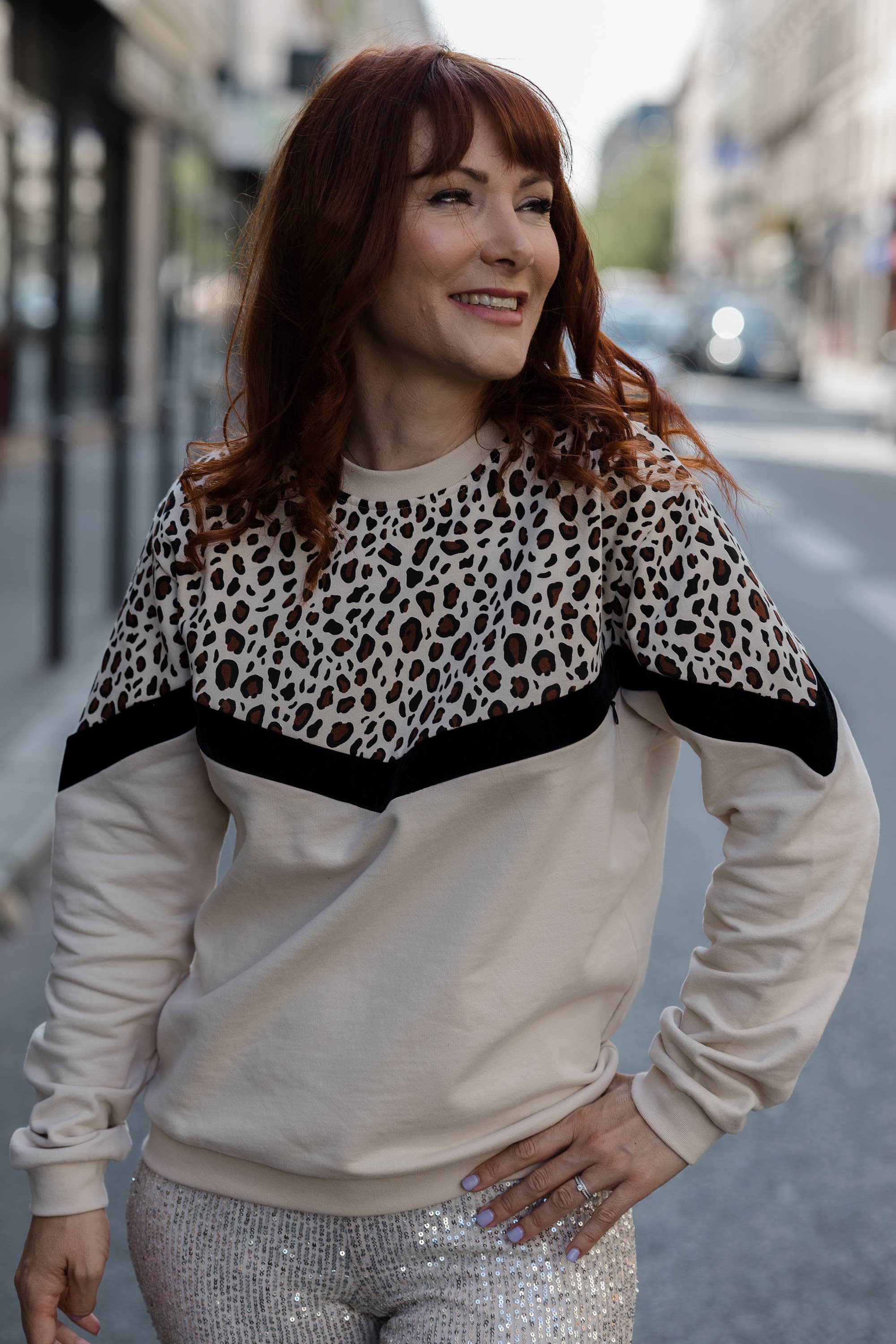 You&Milk - Wholesale Nursing Top - Maternity - Leopard nursing sweatshirt "Le Graou"3