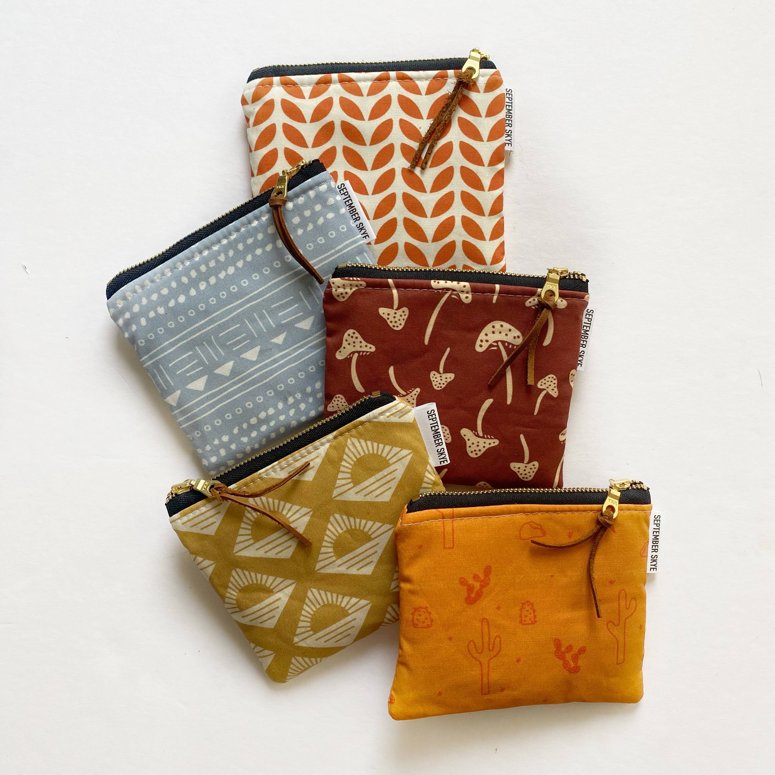 September Skye Bags & Accessories – wholesale Pouch – Women’s – Small square pouch in fall blooms fall leaves1