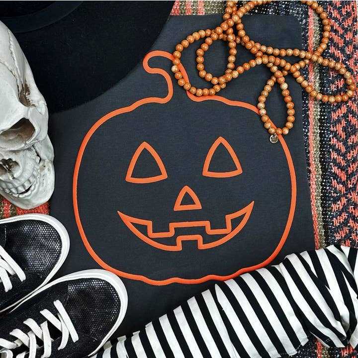 Pumpkin Orange PUFF Pigment Dyed Tee for wholesale by Trendy Tee Co.