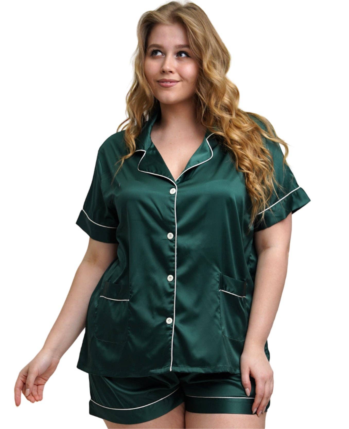 Taniri - Wholesale Sleepwear Set - Women's - ASHLEY SHORT MATTE SATIN PAJAMAS28