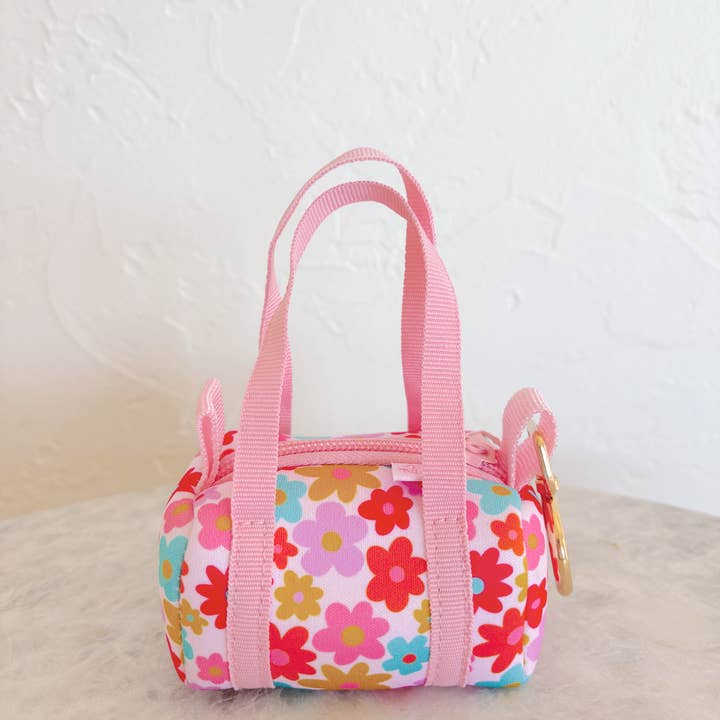 Elle Nicole - Wholesale Keychain – Women's - Bag Charm - Mini Purse Keychain - Retro Floral1