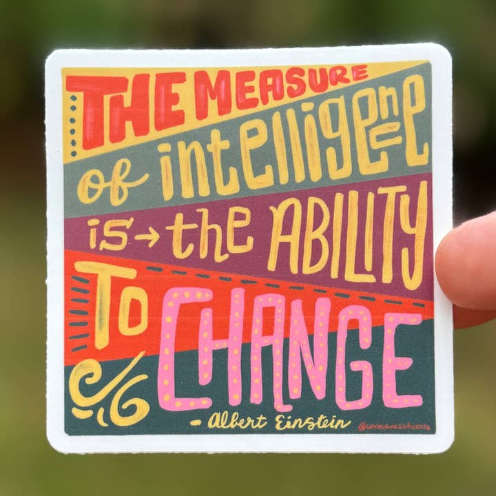The Measure of Intelligence {sticker} for wholesale by Uncle Dunc's Sticker Shoppe