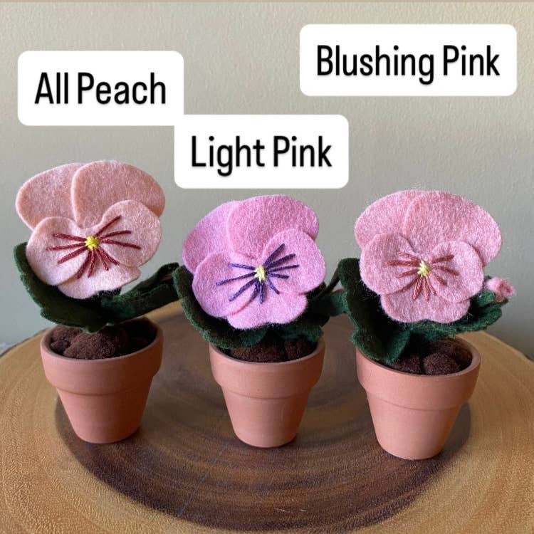 ForgetBKnot - Wholesale Artificial Flowers - Pansy Felt Forever Flower13