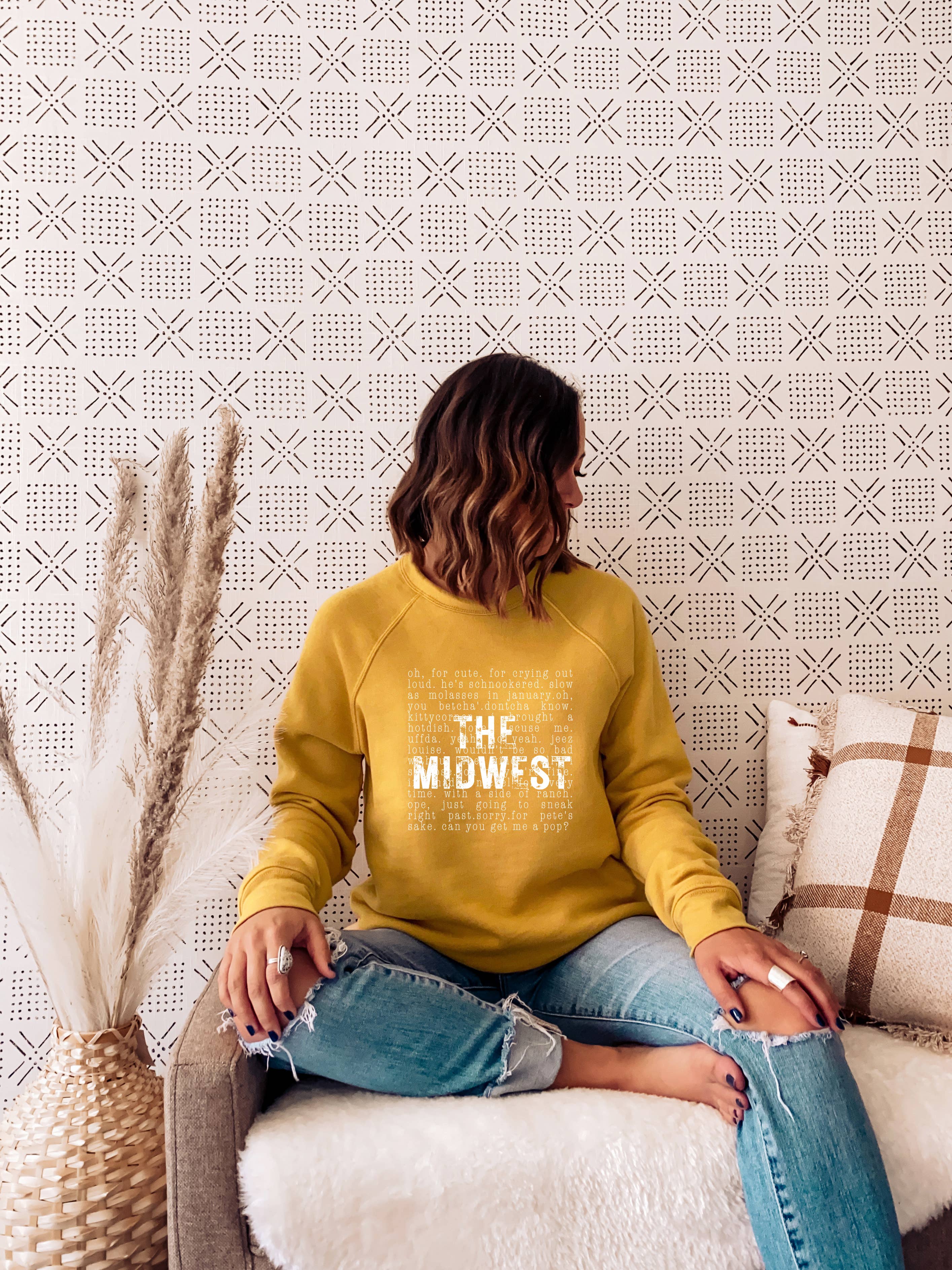 Autumn Rose Co. - Wholesale Graphic Sweatshirt - Women's - Midwest Sayings Crew, Sayings of the Midwest Women Crew 2