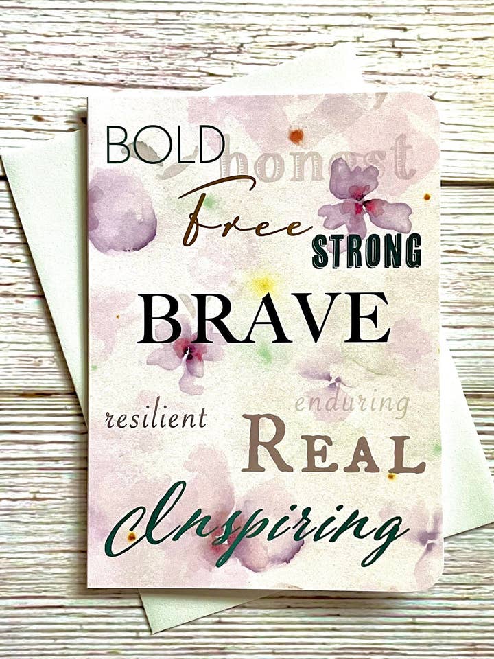 Bold Encouragement - Blank Inside for wholesale by Bumblejack Cards