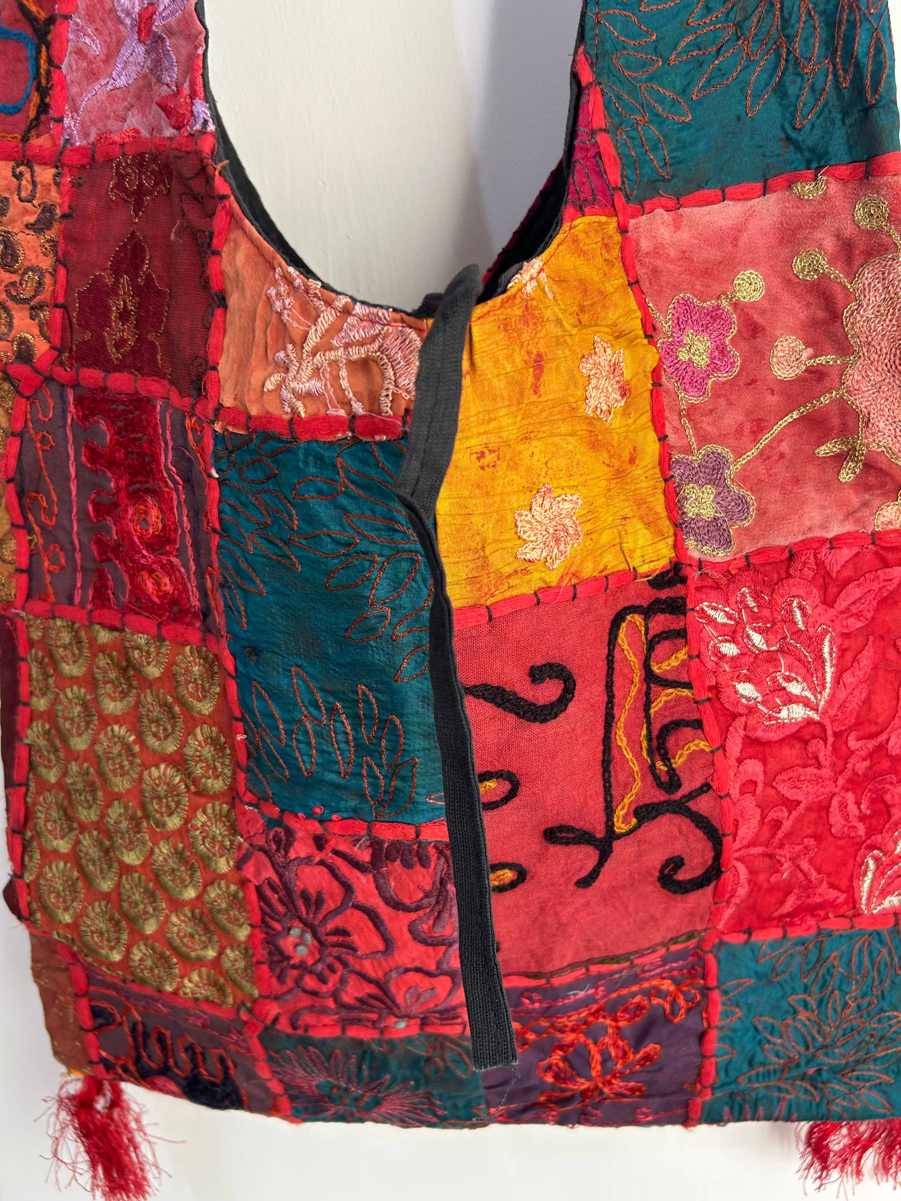 Meghcraft - Vendita all'ingrosso Borsa tote - Donna - Borsa Jhola Patchwork Vintage Indiano - Borsa a Tracolla Borsa Boho25