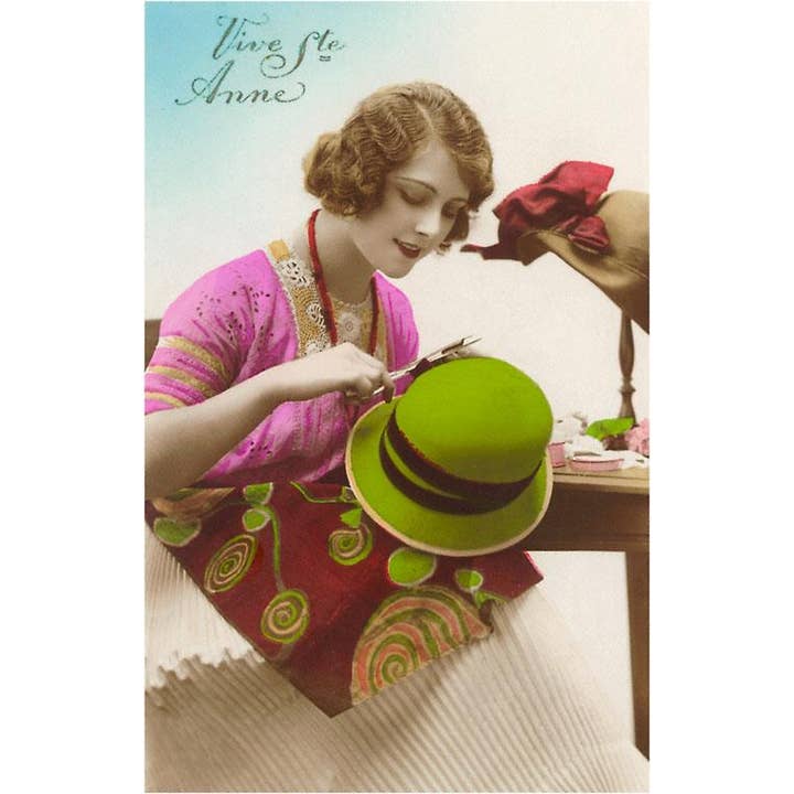 Carte FN-72 Vive Ste. Anne, modiste, mode française pour la vente par Found Image Press