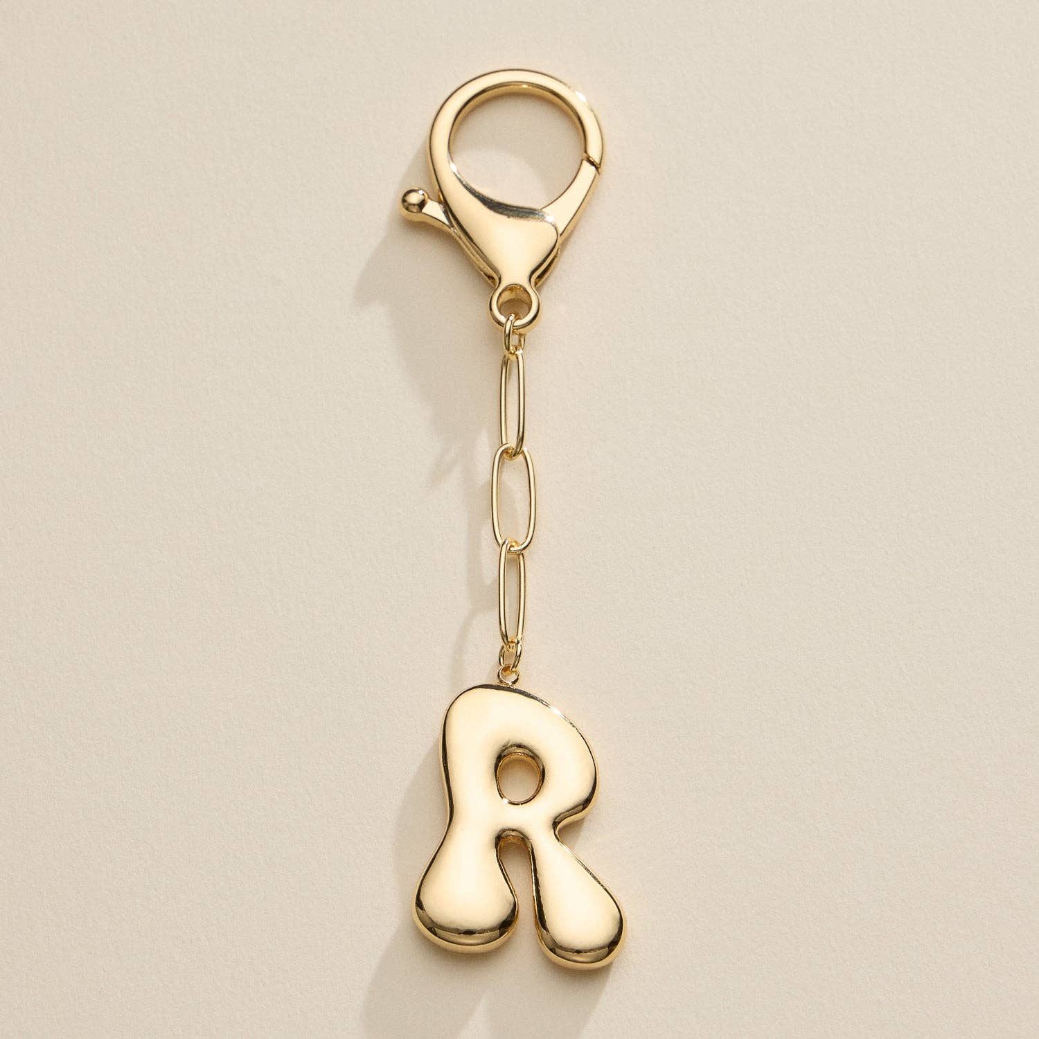 Lilla Haven - Wholesale Keychain - Women's - Bubble Letter Initial Keychain – Gold and Silver Tone Personalized Charm36