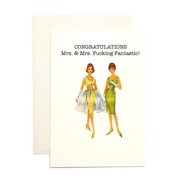 Congrats Mrs & Mrs. Fucking Fantastic for wholesale by Paperlove Boutique
