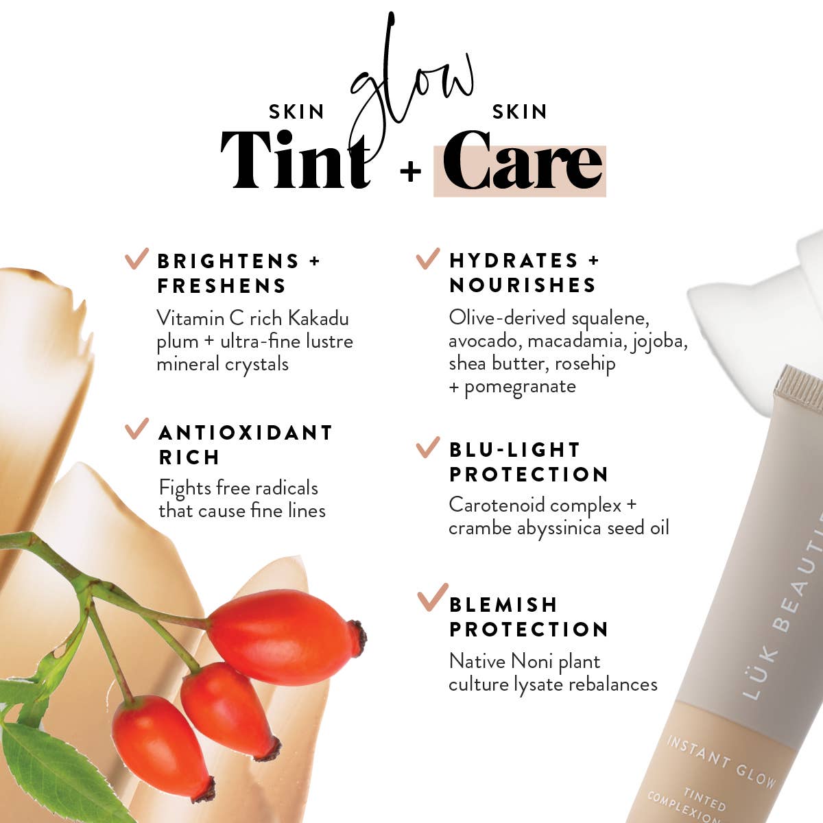 LÜK BEAUTIFOOD [🇦🇺 AUS + USA🇺🇸] - Vente Crèmes hydratantes teintées - NUDE 4 (Medium) - Baume pour le teint teinté Instant Glow 30 ml24