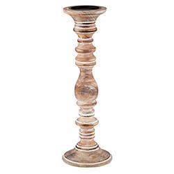 Angle - Wholesale Candle Holder - Mango Wood,Candlestick Lrg