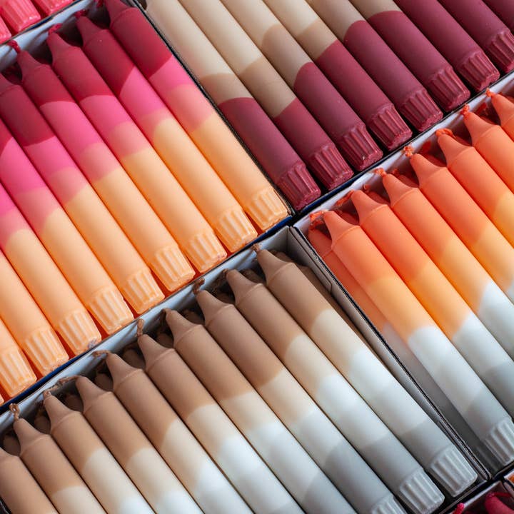 Nordtrice - Wholesale Tapered Candle/Candlestick - Taper candles - Winter vibes no.5 (Brown/Grey)1