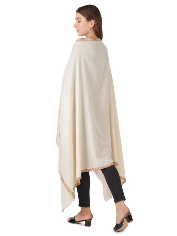 Pashmina Shawl: Elegant Grace for Timeless Style - Off White for wholesale by PASHWRAP