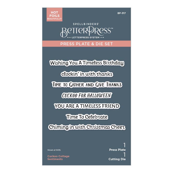 Hero Arts + Spellbinders Wholesale - Wholesale Craft Supplies - Cuckoo Cottage Sentiments BetterPress Plate & Die Set from the Cuckoo Cottage Collection7