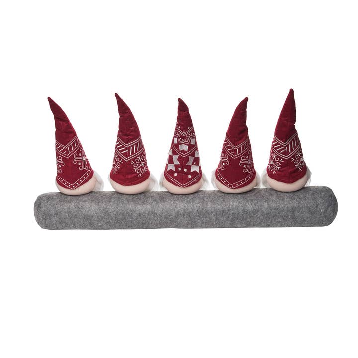 Transpac - Wholesale Christmas Decoration - CLOSEOUT Christmas Plush Nordic Gnome Draft Dodger