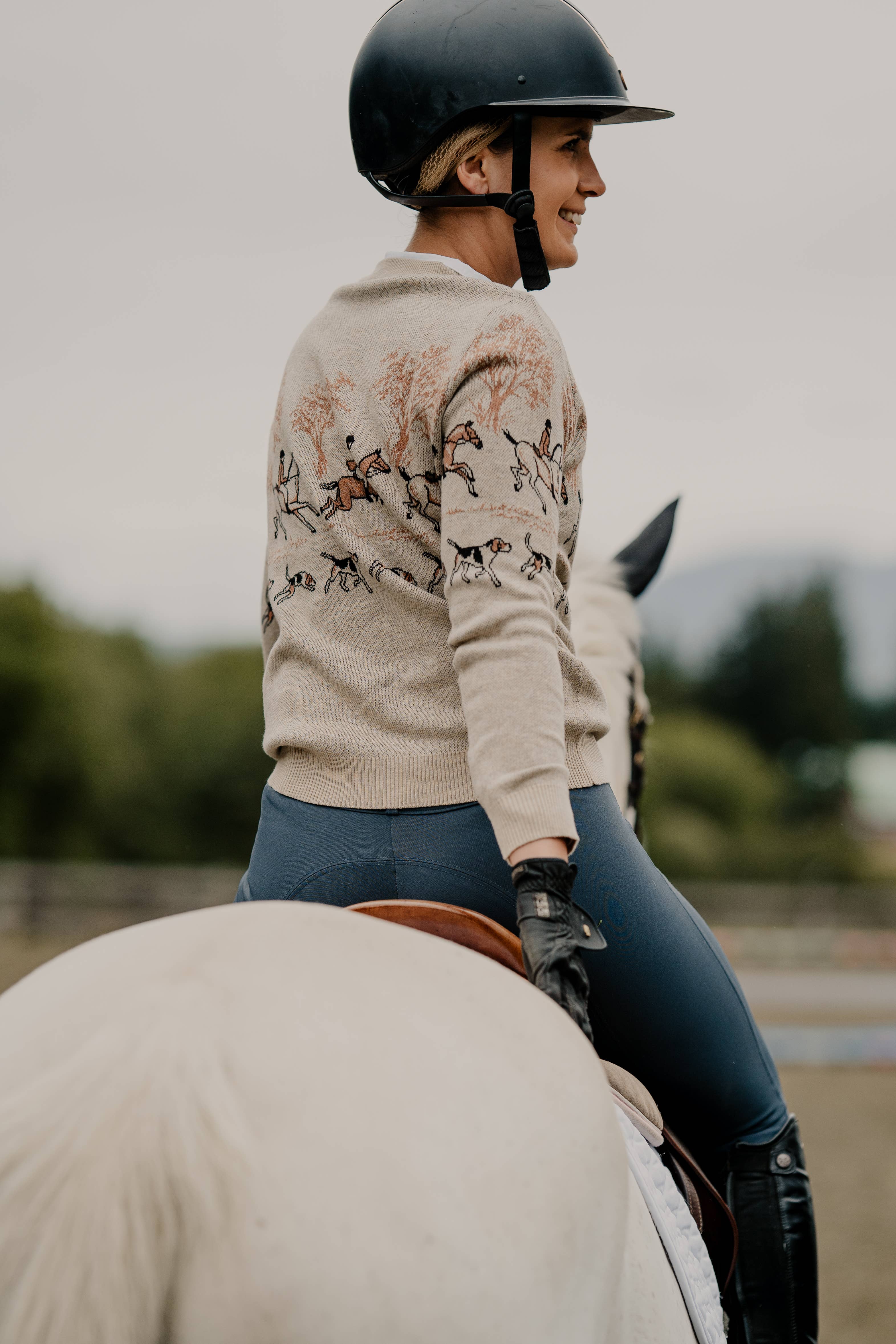 On the Hunt Eq - Wholesale Knit Sweater - Women's - Knit Fox Trot Sweater3