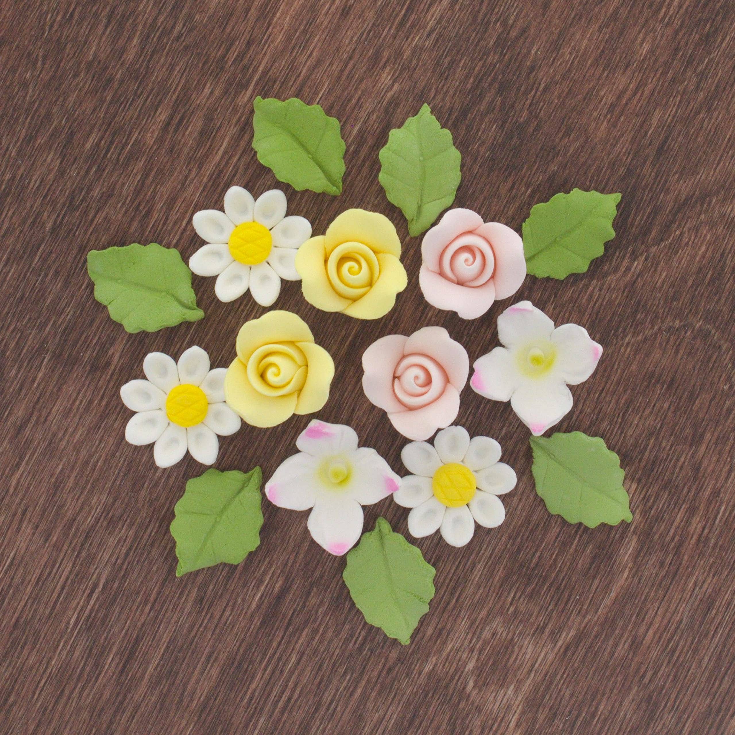 Global Sugar Art - Wholesale Cake/Cupcake Topper - Roses, Blossoms & Leaves Gum Paste Cake Flowers 42 Count Sugar Flowers by Global Sugar Art7