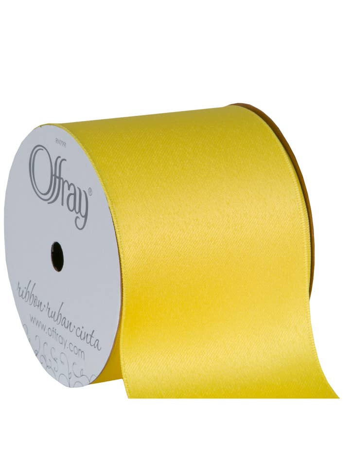 Duchesse Satin Lemon 2-1/2" x 25 Yards for wholesale by Berwick Offray Ribbon