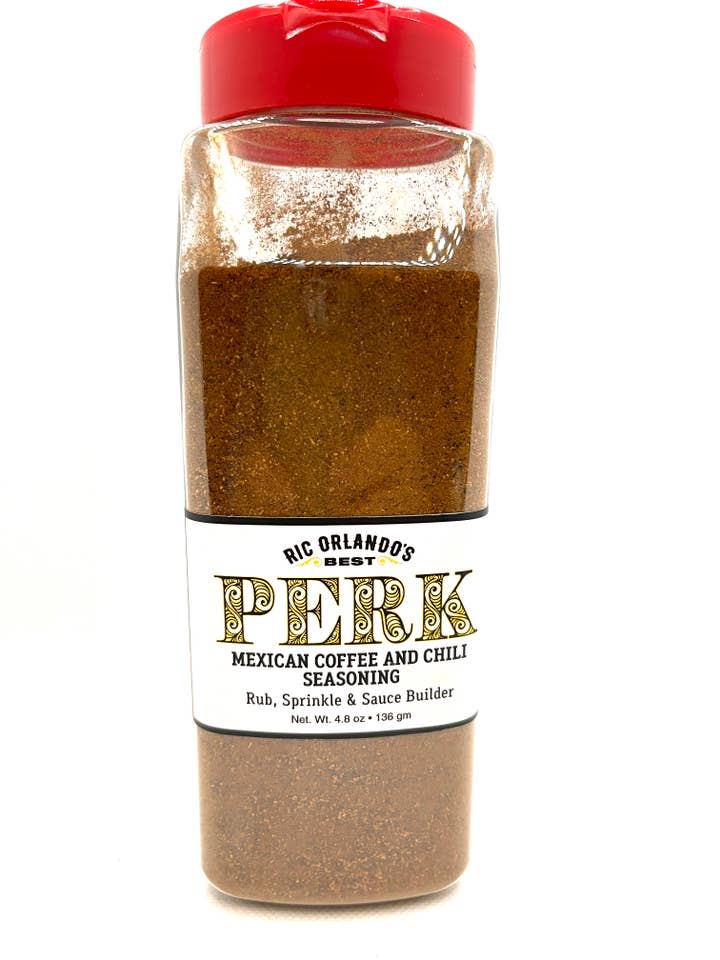PERK Mexican Coffee-Chile Rub and Seasoning for wholesale by Ric Orlando's Pasta, Sauce, Hot Sauce and Seasonings