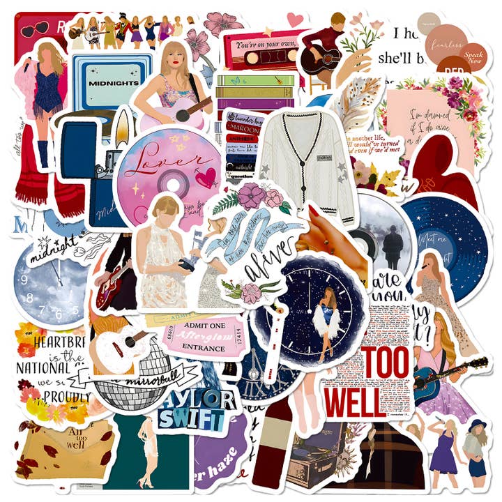 Little Trendy - Wholesale Sticker - Taylor Swift Vinyl Waterproof Stickers Pack of 50