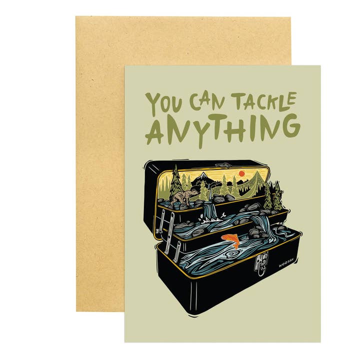 Tackle Anything Card voor wholesale door Woosah Outfitters